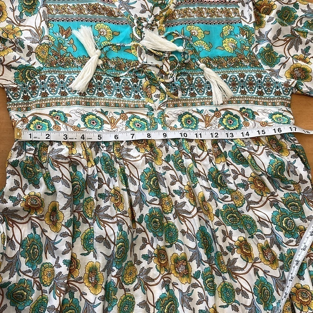 R Vivimos Boho Floral Sleeves Cottagecore Bohemian Dress (130) - Picture 8 of 9